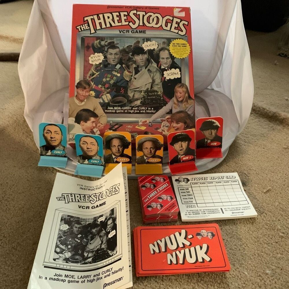 The Three Stooges VHS VCR Board Game 1986